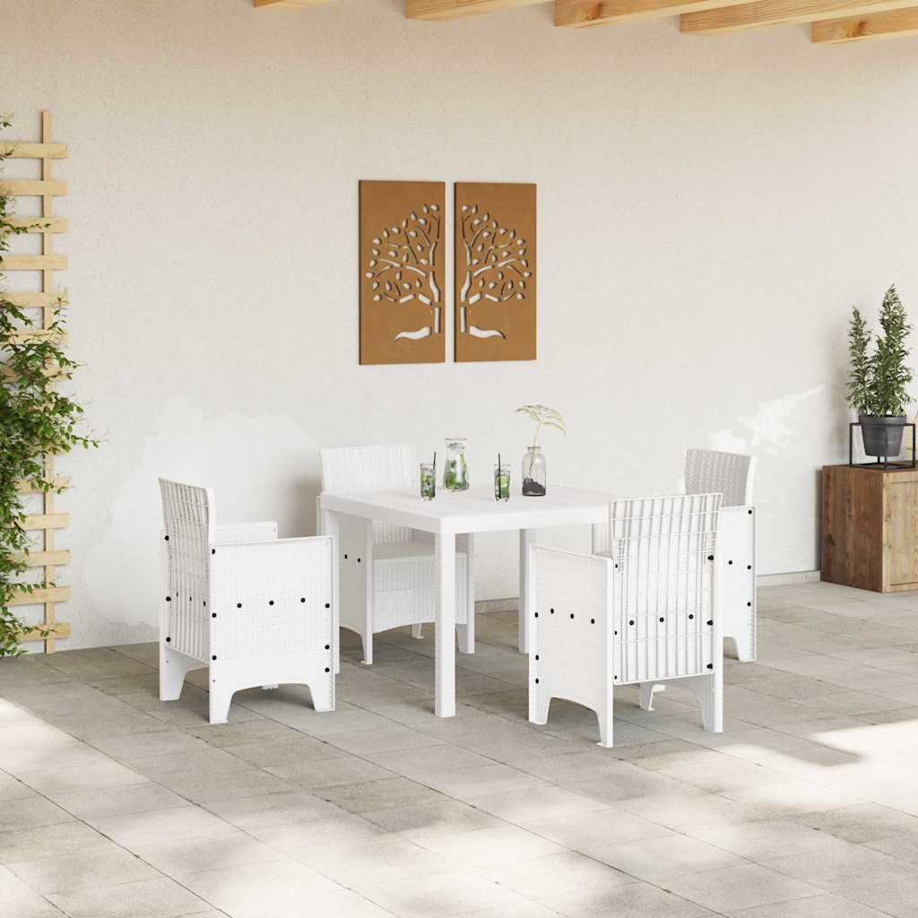 Havemøbel Bord Hvid 100 x 100 x 73 cm polyrattan
