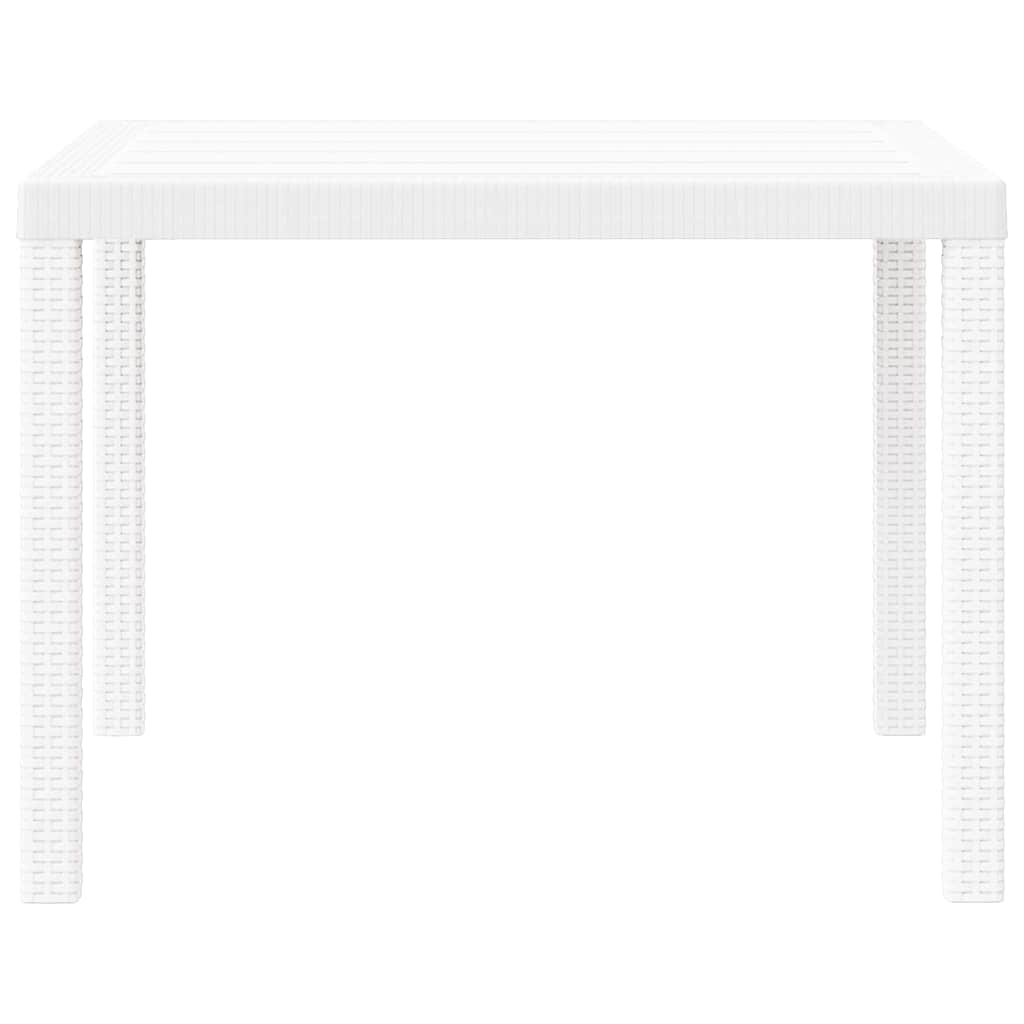 Havemøbel Bord Hvid 100 x 100 x 73 cm polyrattan