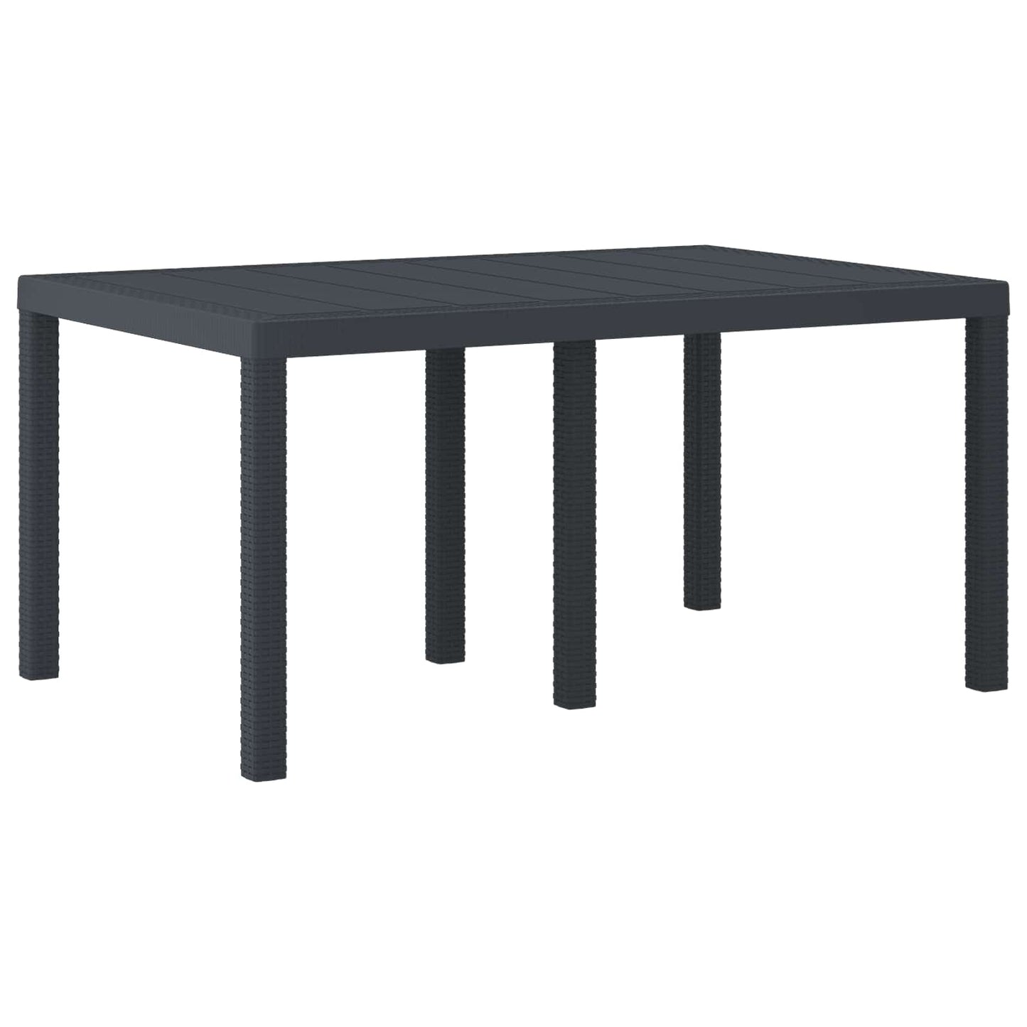 Vejrbestandig Havebord Antracit 150 x 100 x 73 cm polyrattan