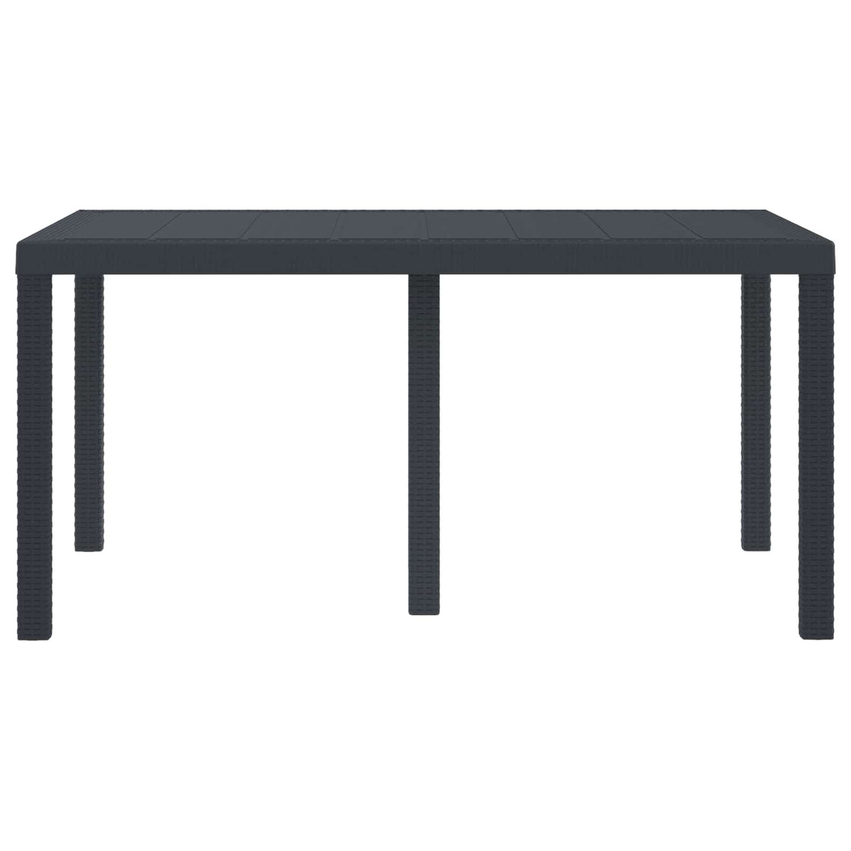 Vejrbestandig Havebord Antracit 150 x 100 x 73 cm polyrattan