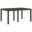Havemøbel Bord Brun 150 x 100 x 73 cm polyrattan