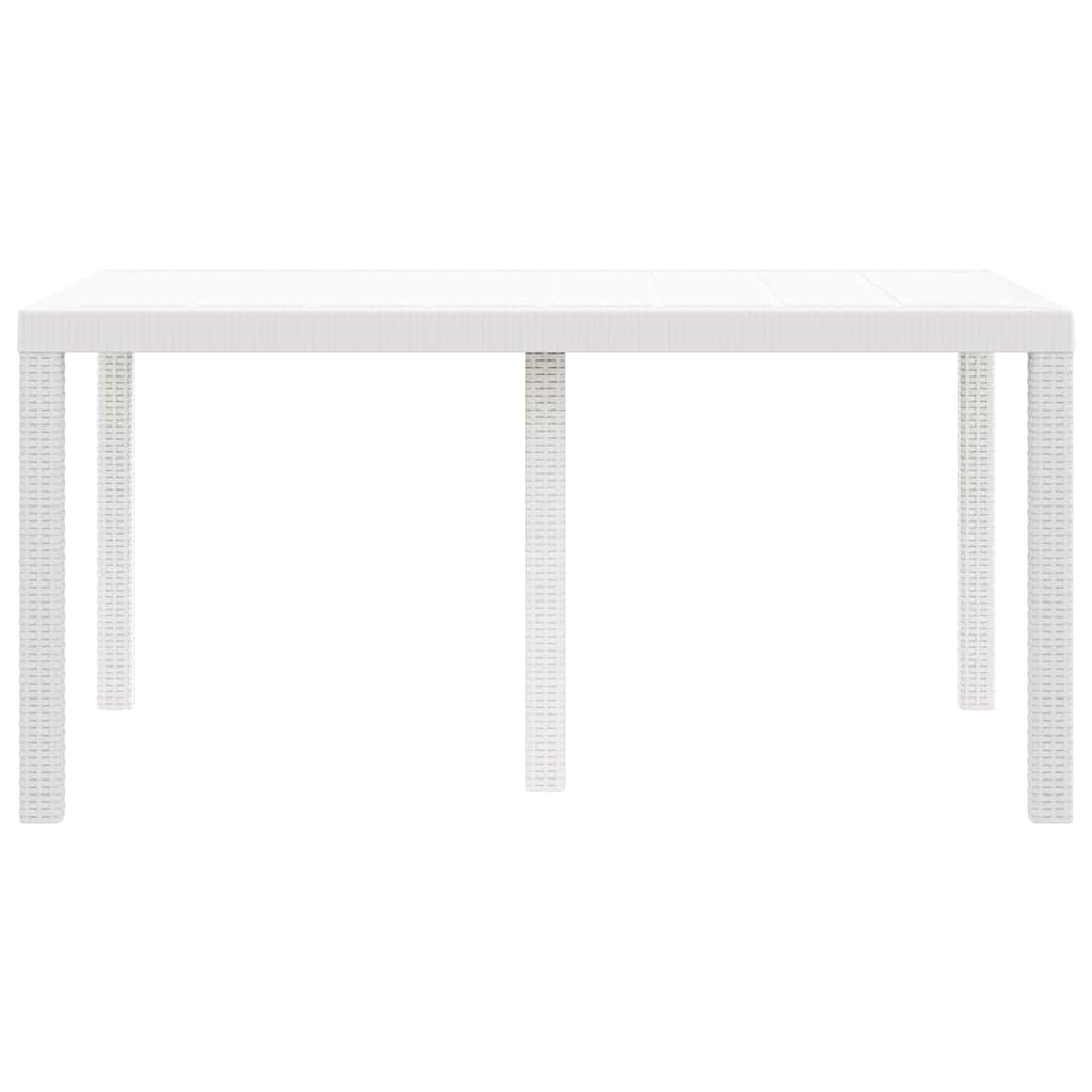Havemøbel Bord Hvid 150 x 100 x 73 cm polyrattan