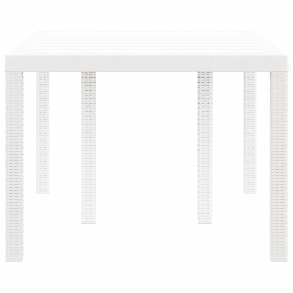 Havemøbel Bord Hvid 150 x 100 x 73 cm polyrattan