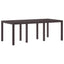 Havemøbel Bord Brun 200 x 100 x 73 cm polyrattan
