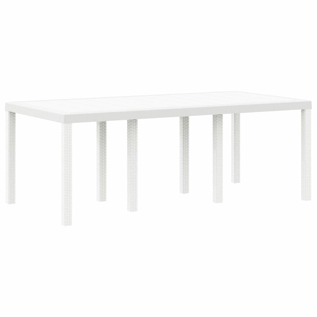 Havemøbel Bord Hvid 200 x 100 x 73 cm polyrattan