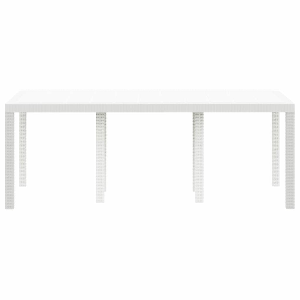 Havemøbel Bord Hvid 200 x 100 x 73 cm polyrattan