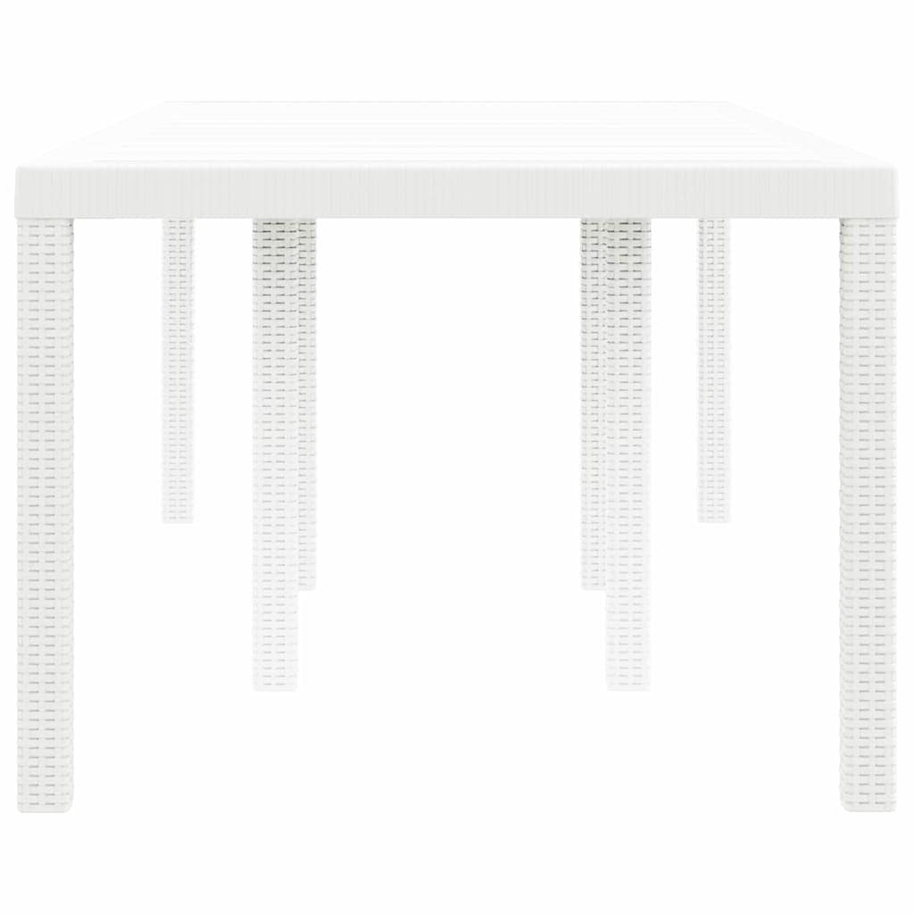 Havemøbel Bord Hvid 200 x 100 x 73 cm polyrattan