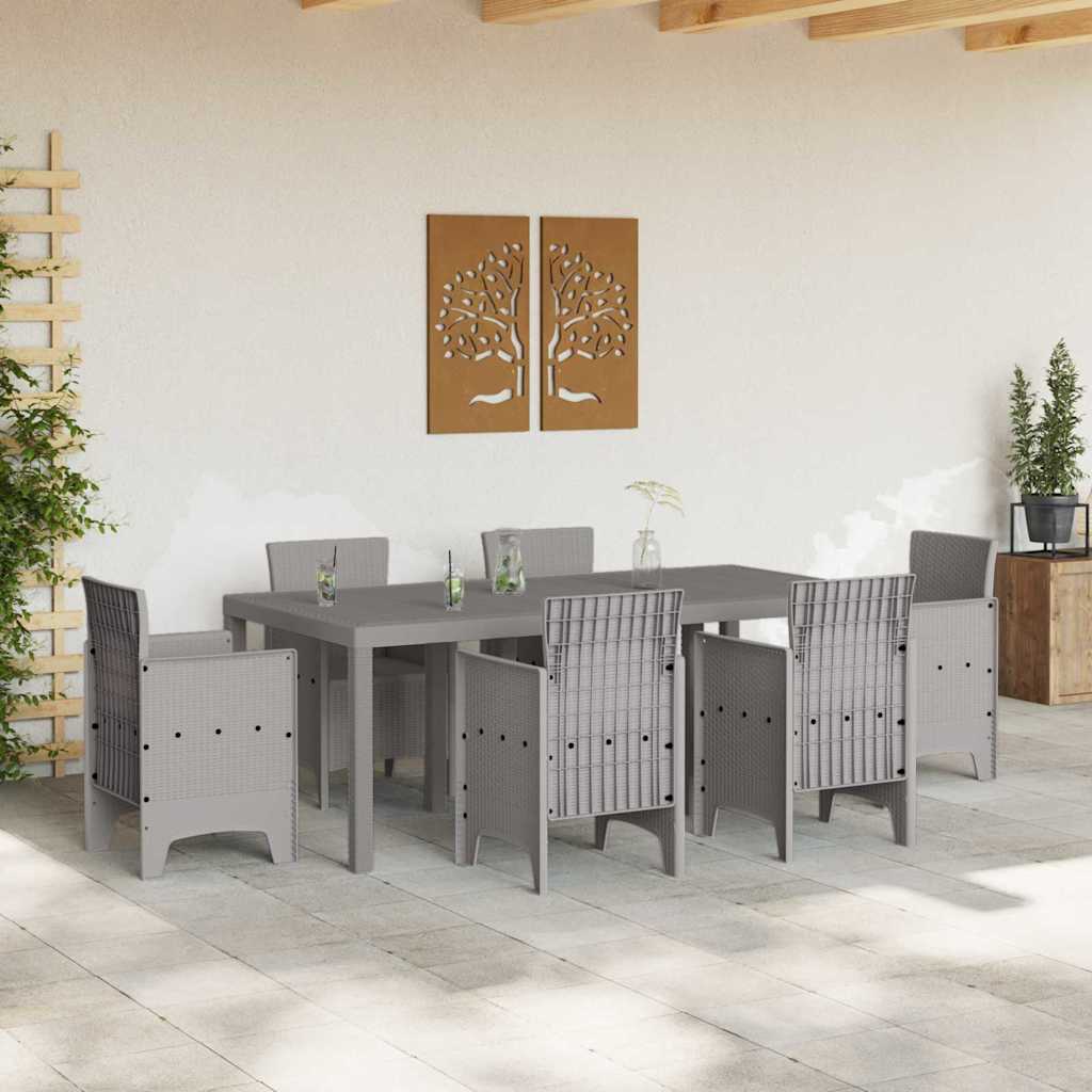 Havemøbel Bord Lysegrå 200 x 100 x 73 cm polyrattan