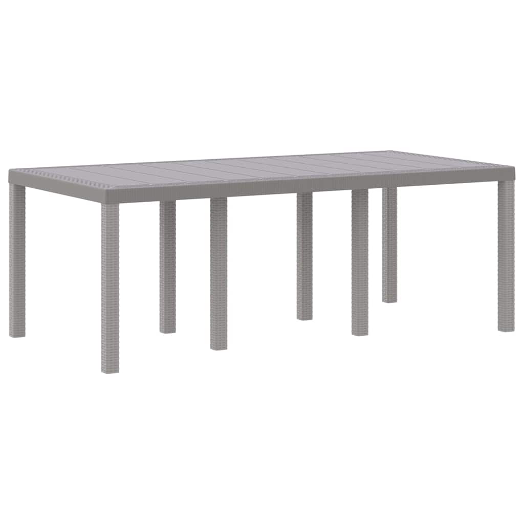 Havemøbel Bord Lysegrå 200 x 100 x 73 cm polyrattan