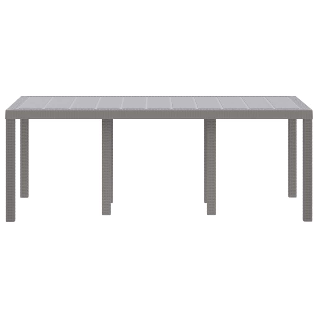 Havemøbel Bord Lysegrå 200 x 100 x 73 cm polyrattan