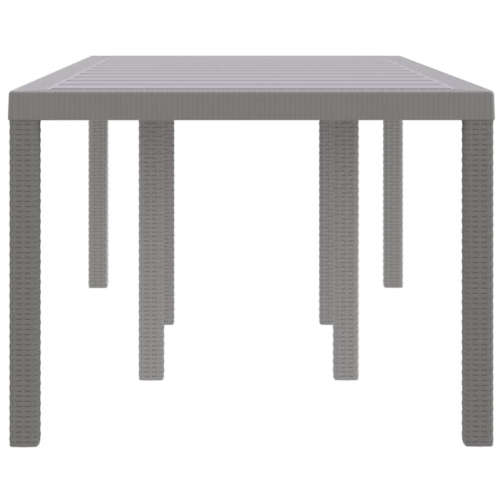 Havemøbel Bord Lysegrå 200 x 100 x 73 cm polyrattan
