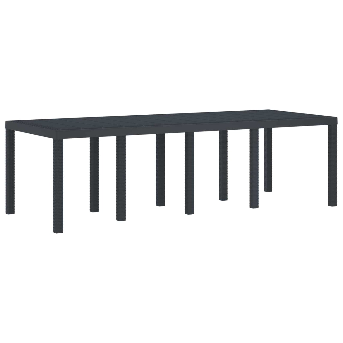 Vejrbestandig Havebord Antracit 250 x 100 x 73 cm polyrattan