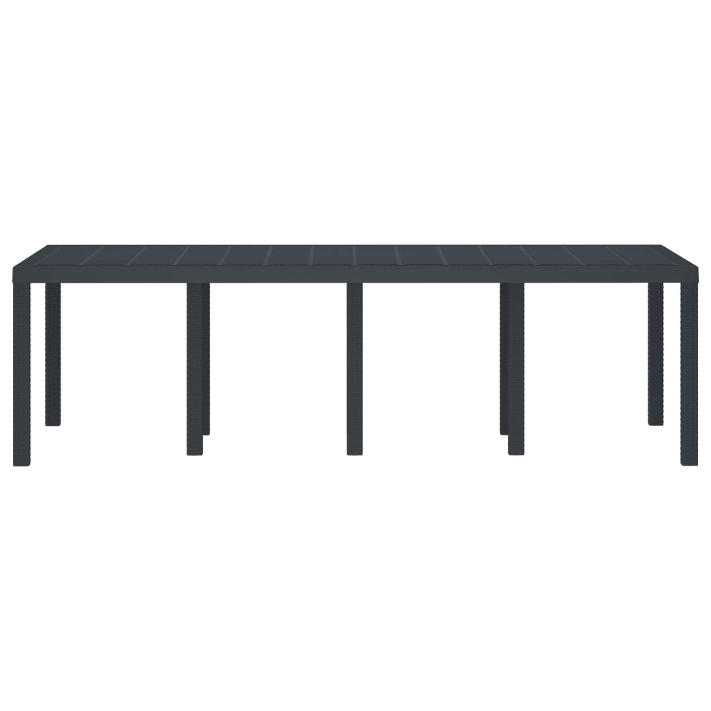 Vejrbestandig Havebord Antracit 250 x 100 x 73 cm polyrattan
