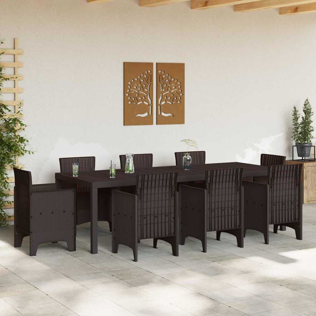 Havemøbel Bord Brun 250 x 100 x 73 cm polyrattan