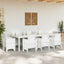 Havemøbel Bord Hvid 250 x 100 x 73 cm polyrattan