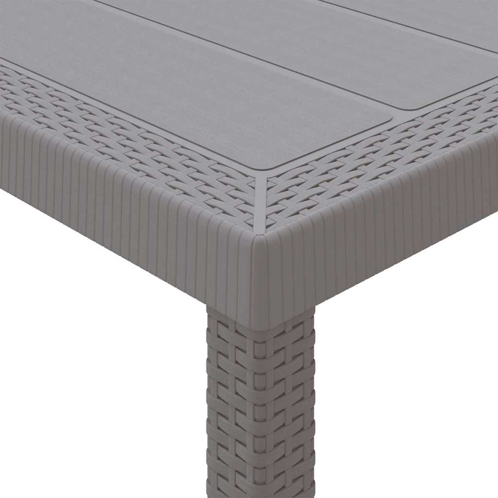 Vejrbestandig Havebord Lysegrå 250 x 100 x 73 cm polyrattan