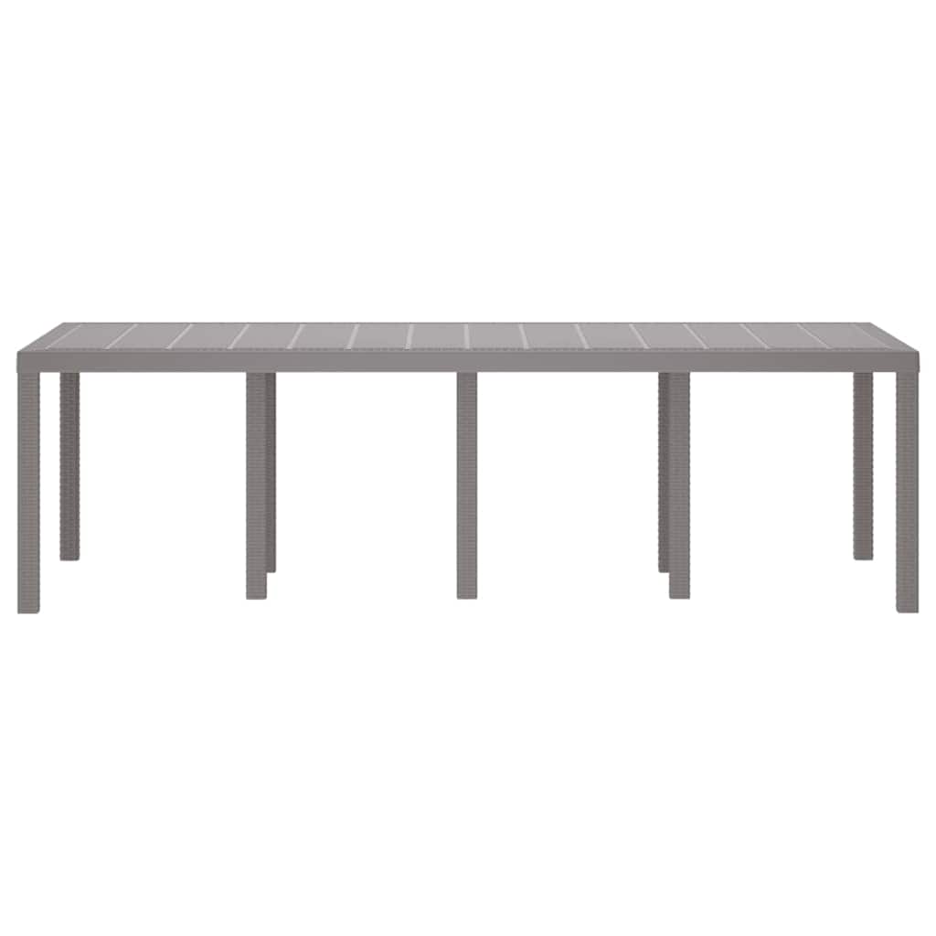 Vejrbestandig Havebord Lysegrå 250 x 100 x 73 cm polyrattan