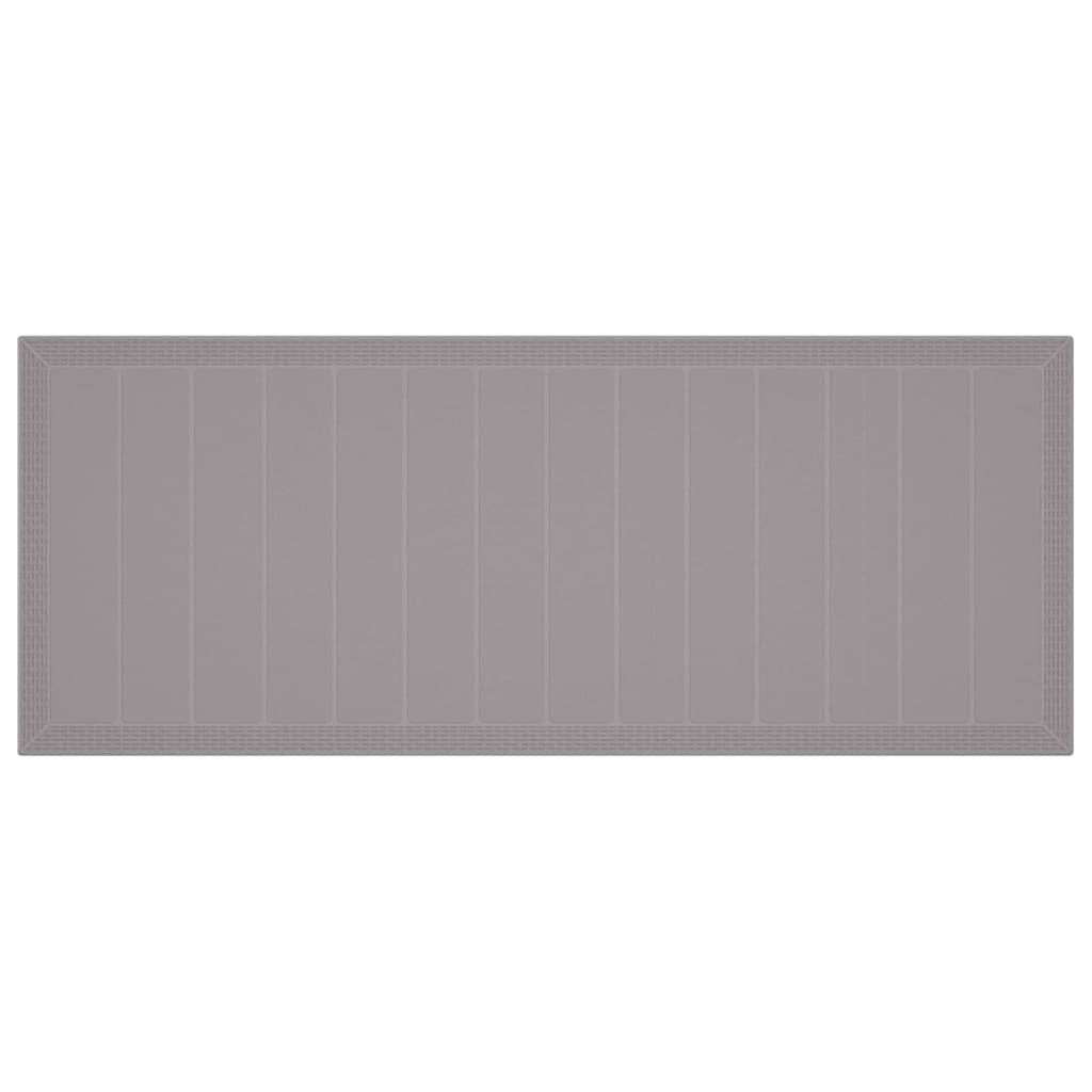 Vejrbestandig Havebord Lysegrå 250 x 100 x 73 cm polyrattan