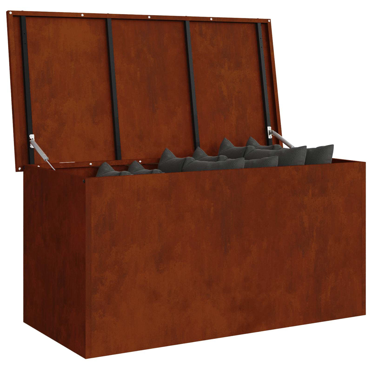 Have opbevaringspude kasse Galvaniseret stål 100 x 50,5 x 50 cm