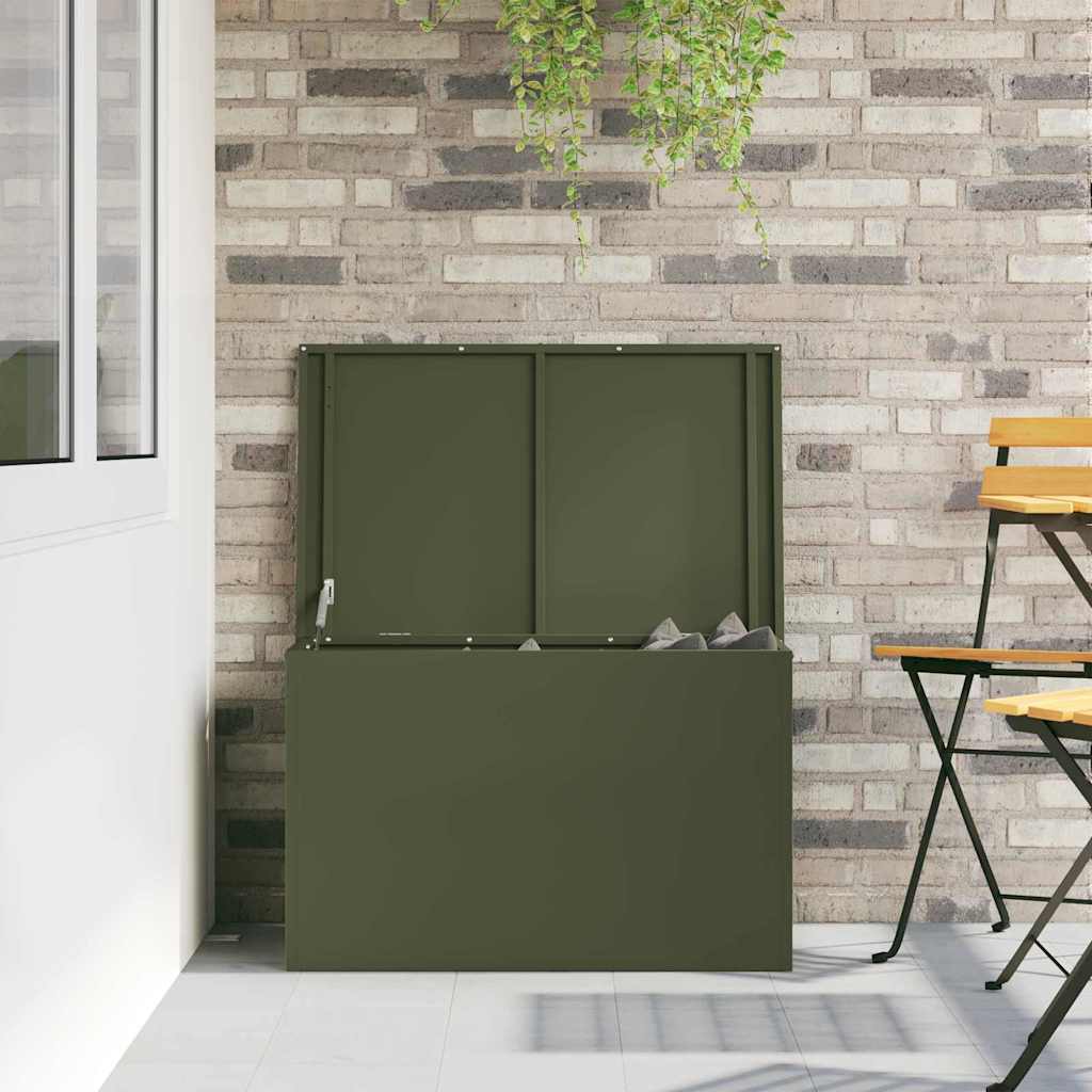 Have opbevaringspude kasse Galvaniseret stål 80 x 50,5 x 50 cm