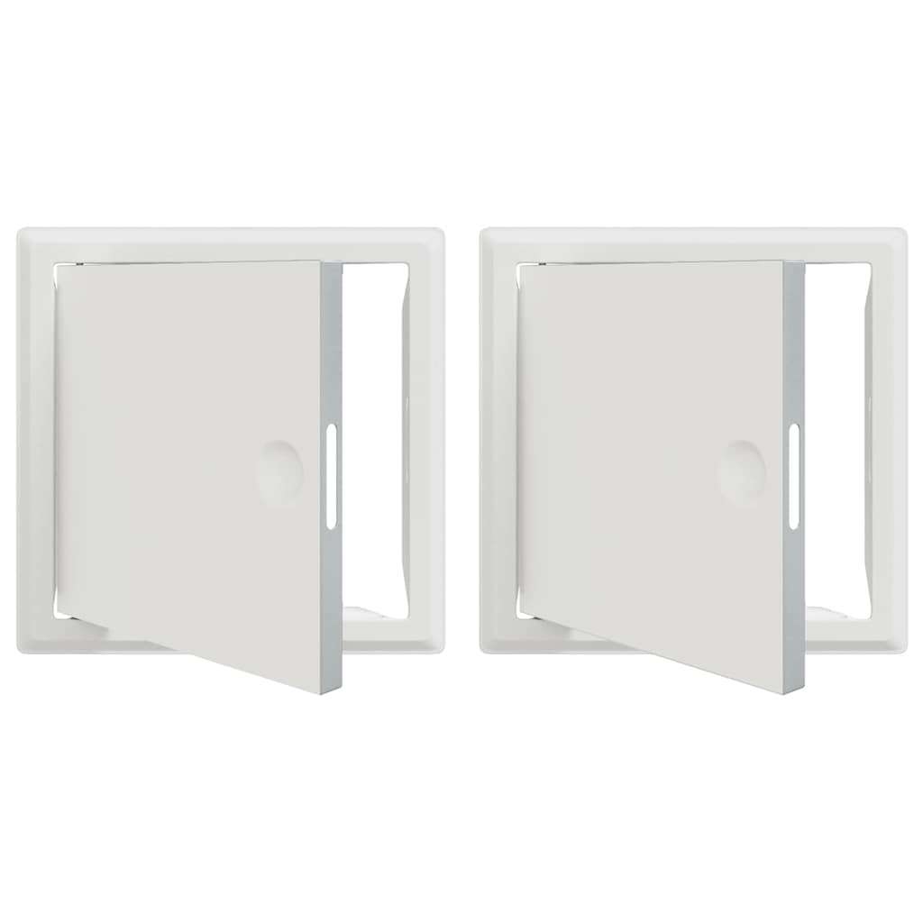 Adgangspanel 2 stk. Hvid 23 x 23 x 3 cm Stål