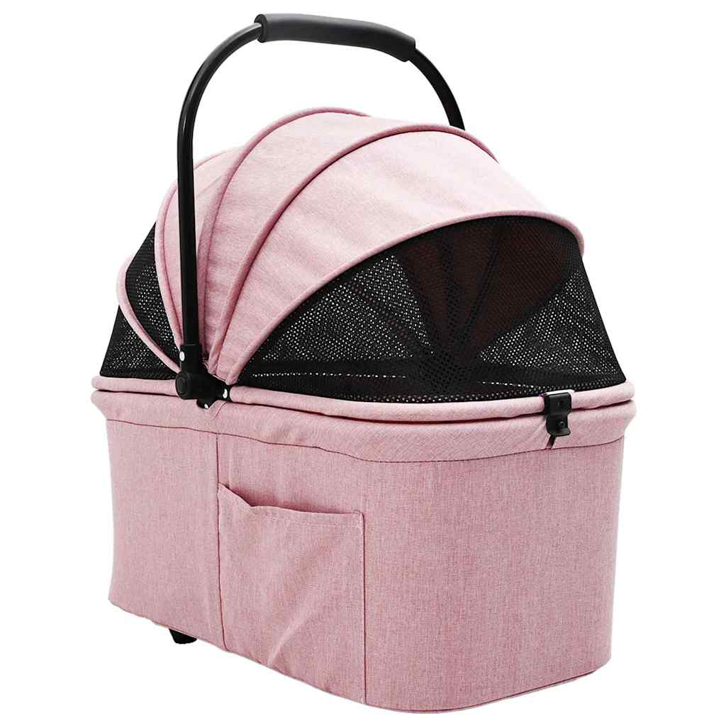 Sammenklappelig kæledyrsvogn Lyserød 78 x 54 x 101 cm Polyester