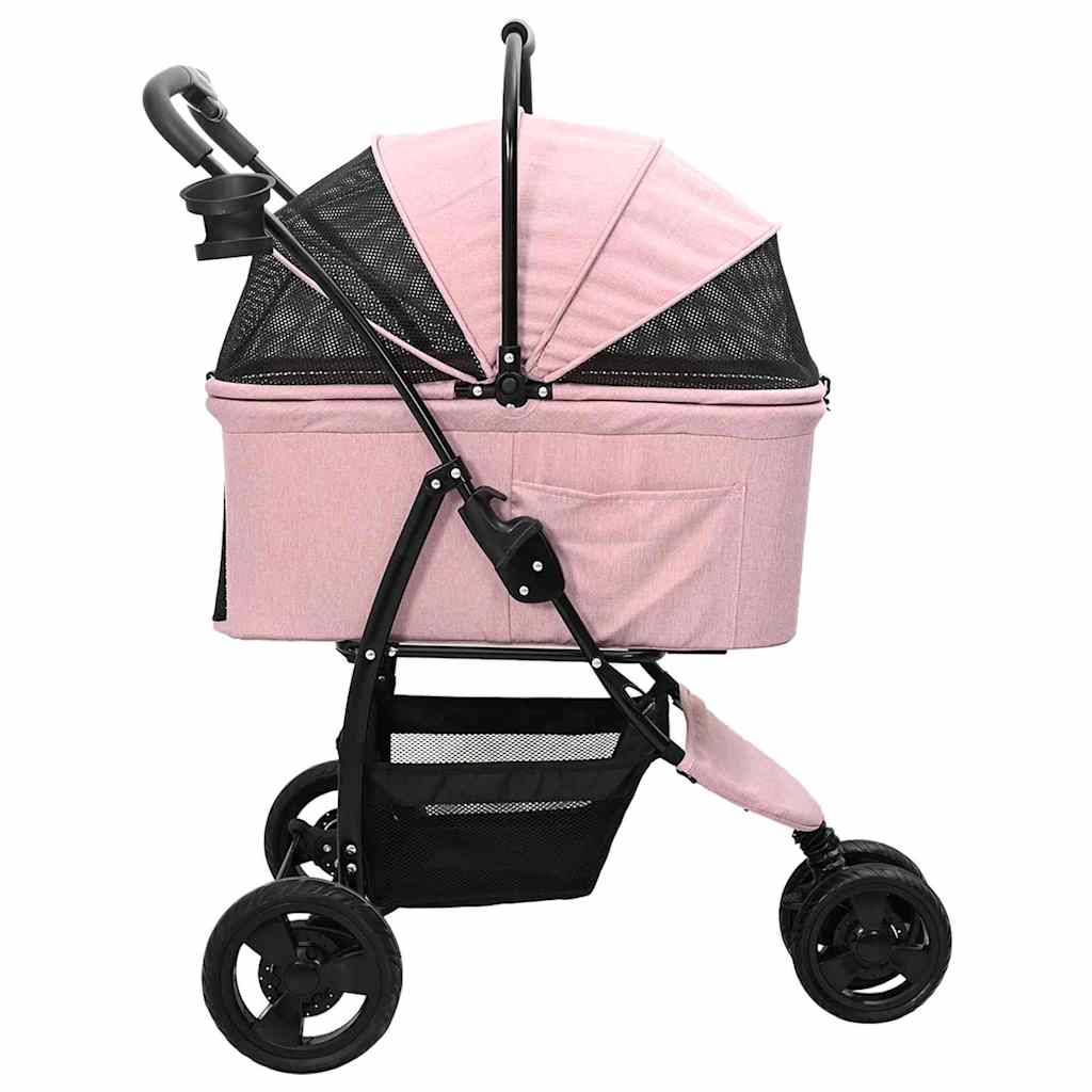 Sammenklappelig kæledyrsvogn Lyserød 78 x 54 x 101 cm Polyester