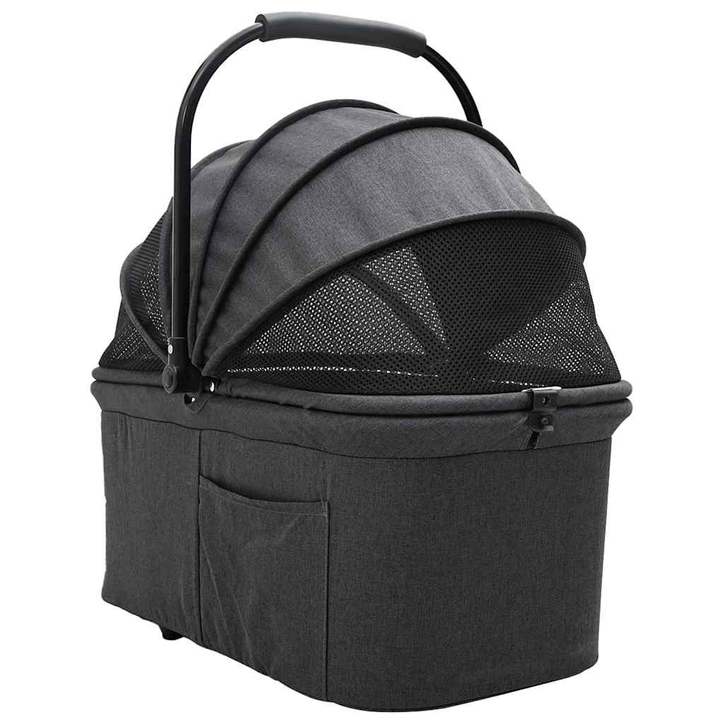 Sammenklappelig kæledyrsvogn Sort 78 x 54 x 101 cm Polyester