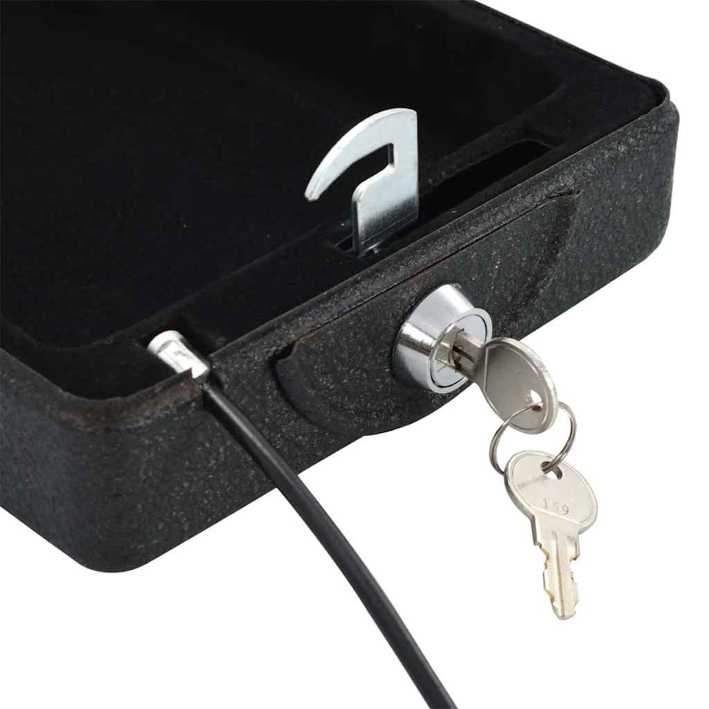 Bil Safe med lås Sort 22 x 16 x 7 cm Stål
