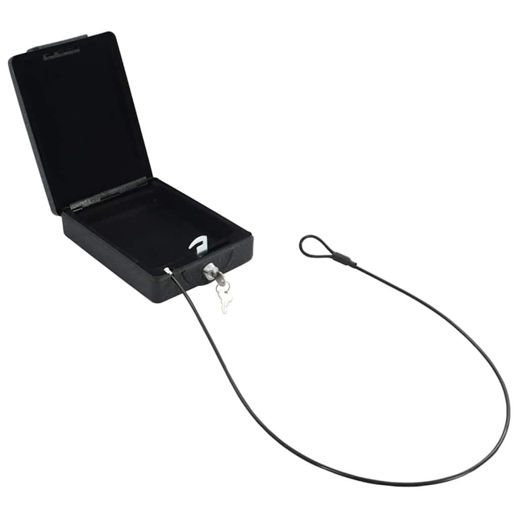 Bil Safe med lås Sort 22 x 16 x 7 cm Stål