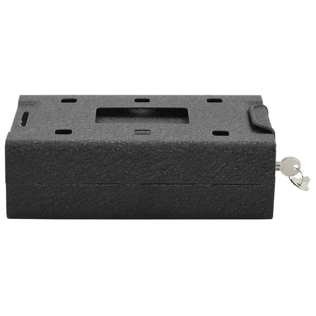 Bil Safe med lås Sort 22 x 16 x 7 cm Stål