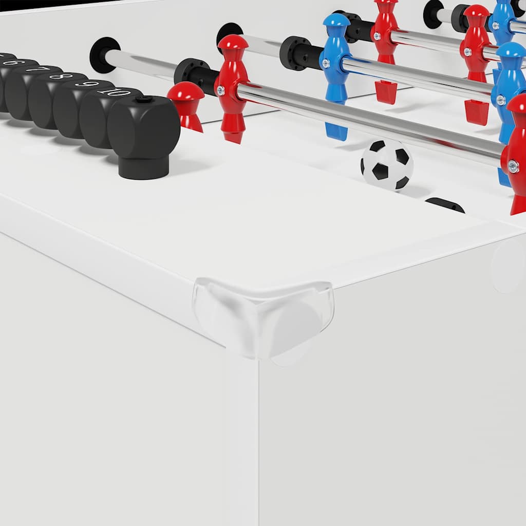 Fodboldbord Hvid 125 x 60,5 x 80 cm Konstrueret træ