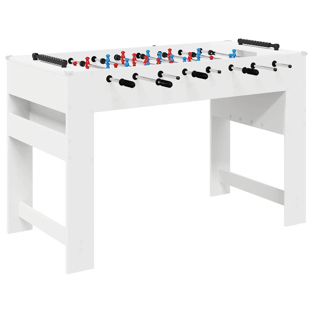 Fodboldbord Hvid 125 x 60,5 x 80 cm Konstrueret træ