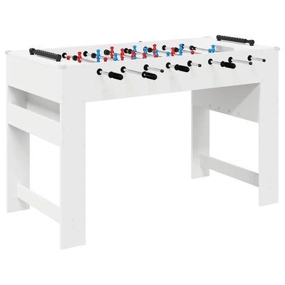 Fodboldbord Hvid 125 x 60,5 x 80 cm Konstrueret træ