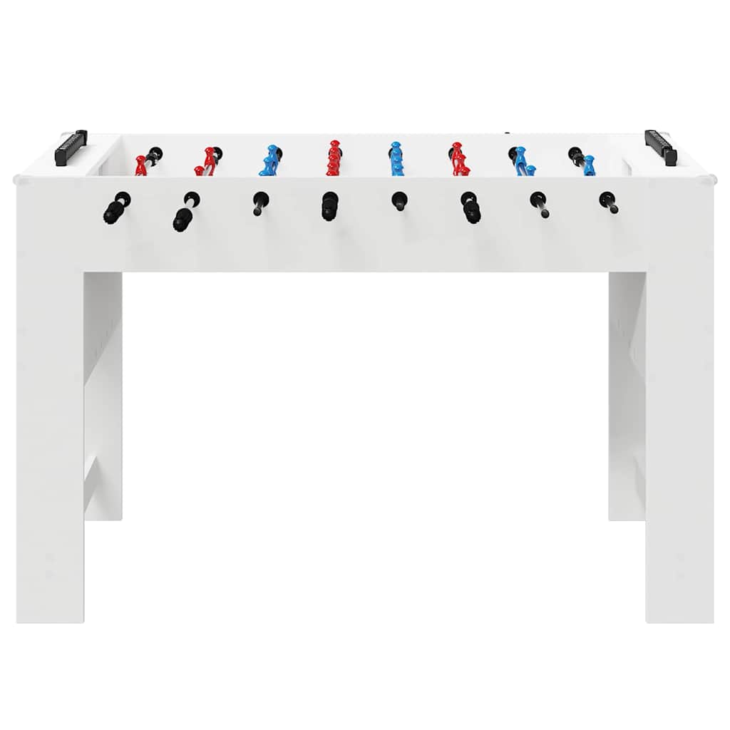 Fodboldbord Hvid 125 x 60,5 x 80 cm Konstrueret træ