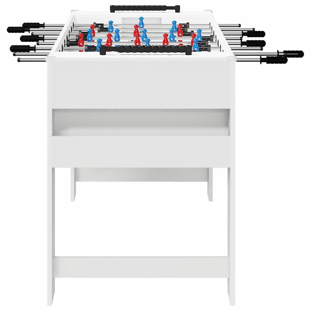 Fodboldbord Hvid 125 x 60,5 x 80 cm Konstrueret træ