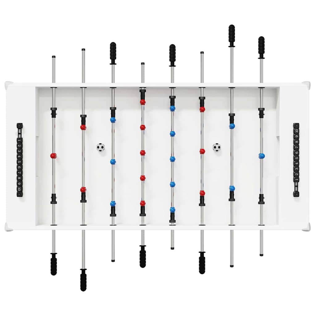 Fodboldbord Hvid 125 x 60,5 x 80 cm Konstrueret træ