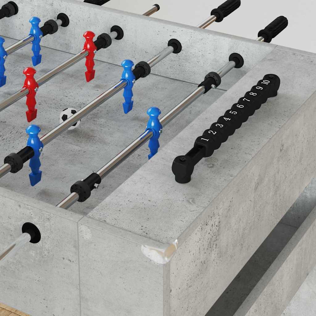 Fodboldbord BetonGrå 125 x 60,5 x 80 cm Konstrueret træ