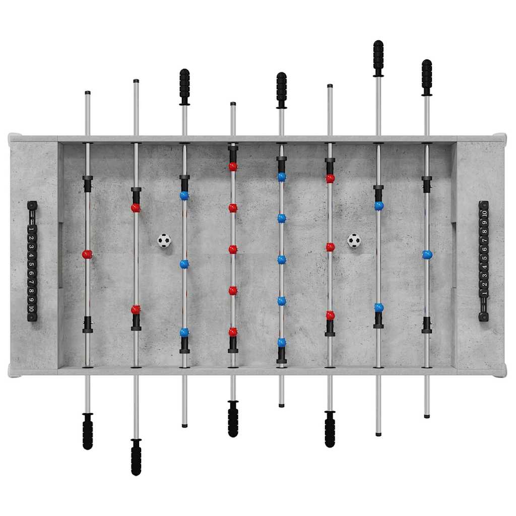 Fodboldbord BetonGrå 125 x 60,5 x 80 cm Konstrueret træ