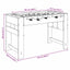 Fodboldbord Gammelt træ 125 x 60,5 x 80 cm Konstrueret træ
