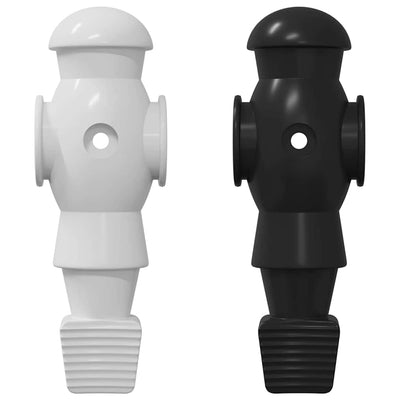 Fodboldbord Spillere 24 stk. Sort og Hvid 3,6 x 3,1 x 10,8 cm