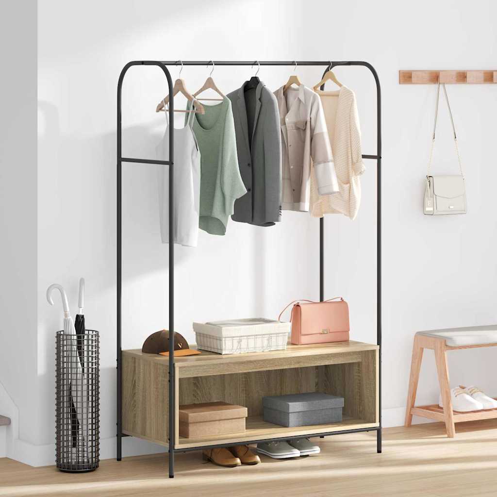 Tøjstativ Brun eg 100 x 44 x 160 cm Konstrueret træ