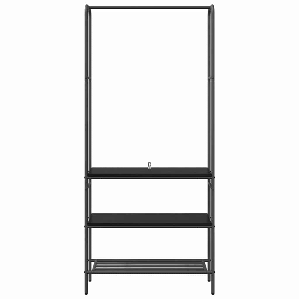 Tøjstativ Sort eg 77 x 30 x 171 cm Konstrueret træ