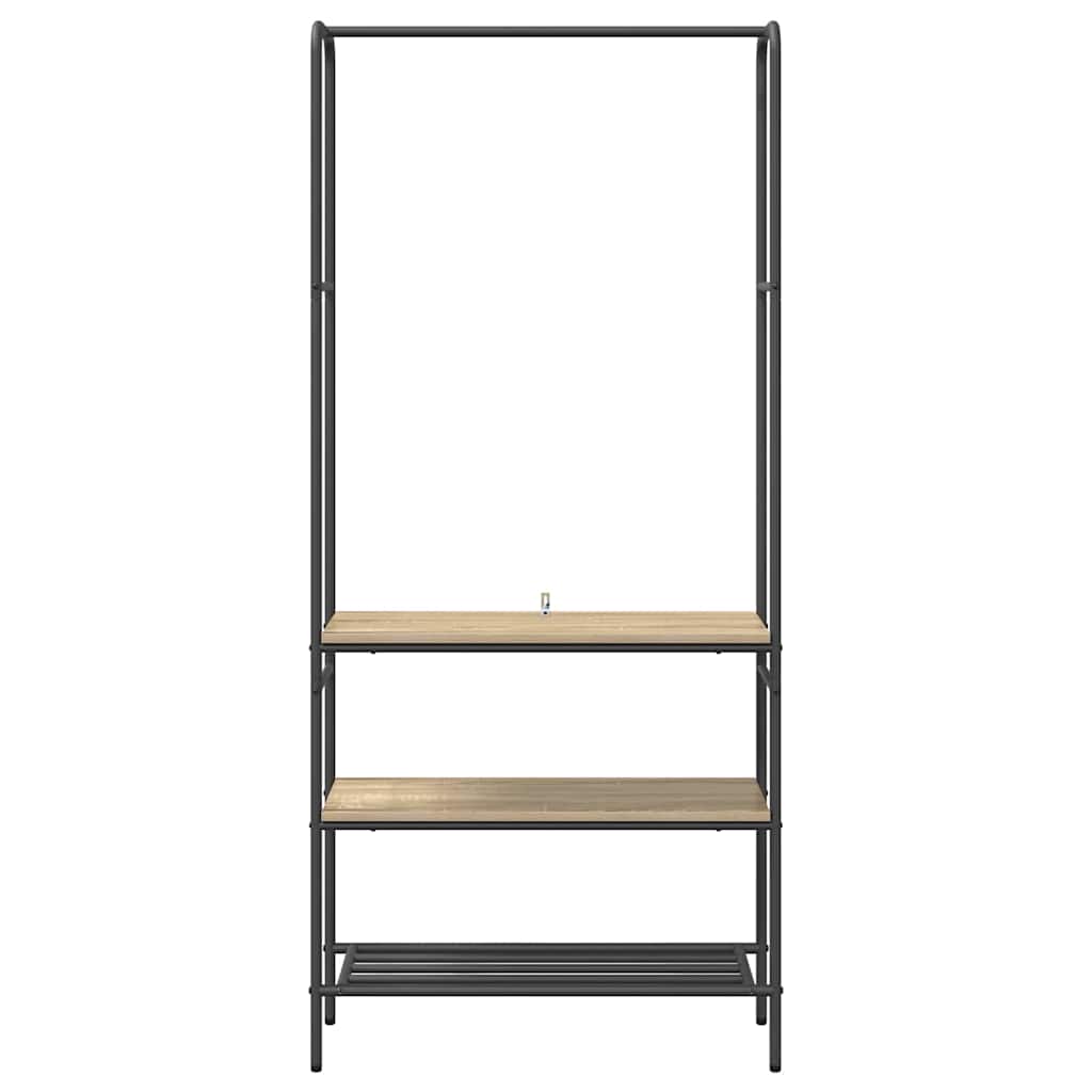 Tøjstativ Sonoma-eg 77 x 30 x 171 cm Konstrueret træ