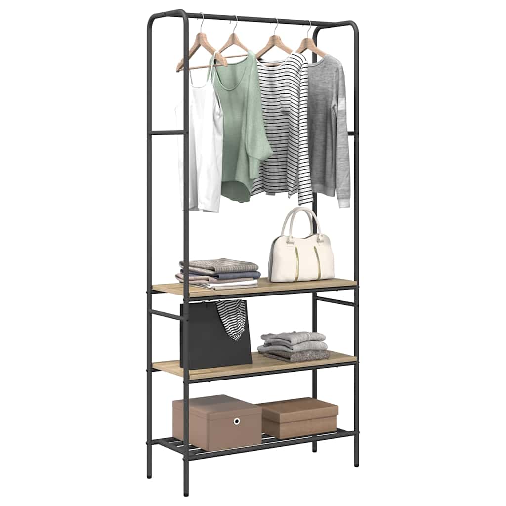 Tøjstativ Sonoma-eg 77 x 30 x 171 cm Konstrueret træ