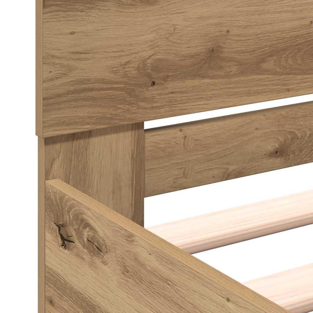 Sengestel med hovedgærde Artisan-eg 203 x 185 x 70 cm