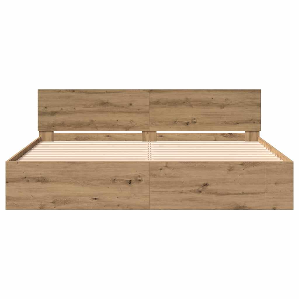 Sengestel med hovedgærde Artisan-eg 203 x 185 x 70 cm