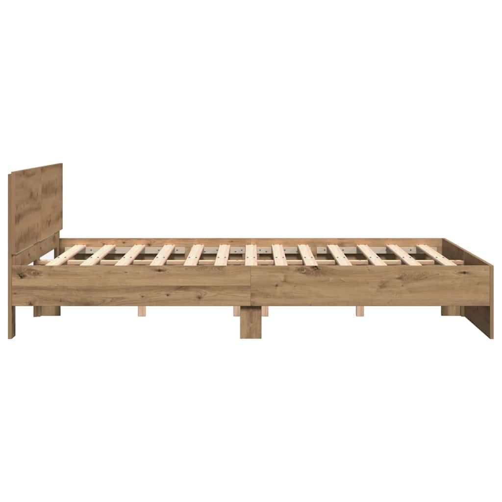 Sengestel med hovedgærde Artisan-eg 203 x 185 x 70 cm