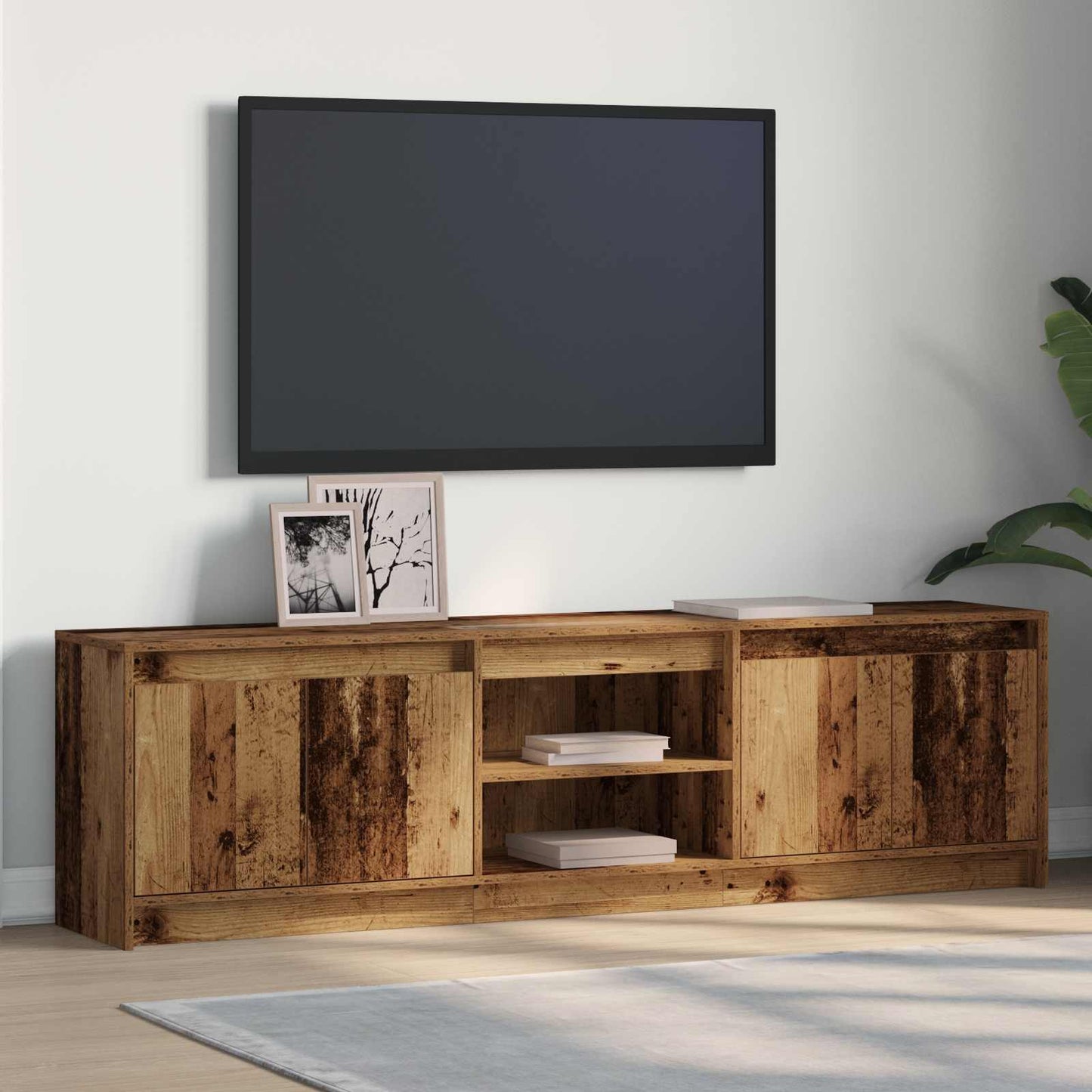 TV Enheder 180 x 34 x 50 cm Brun Konstrueret træ