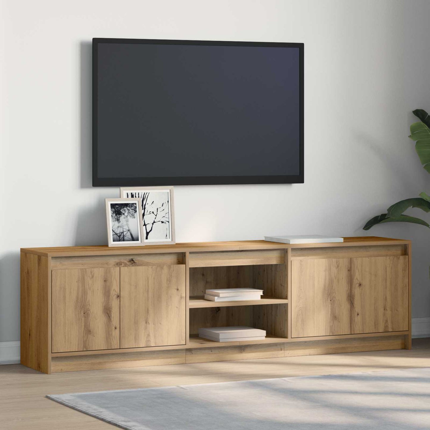 TV Enheder 180 x 34 x 50 cm Brun Konstrueret træ